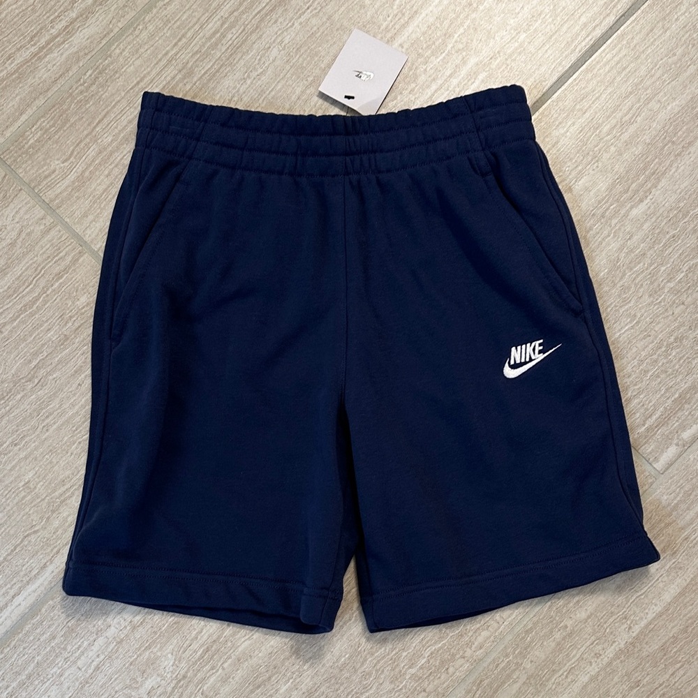 Nike Kids Navy Cotton Shorts - NWT Size YL
